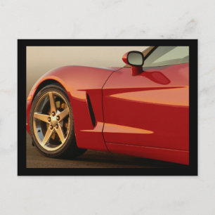 Cartão Postal Minha corveta vermelha