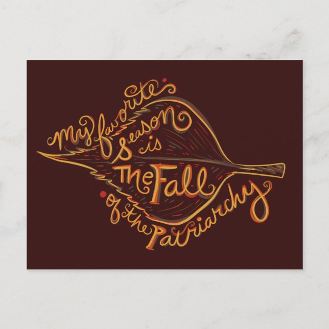 Cartão Postal Minha estação favorita é o outono da patriarquia (Frente)