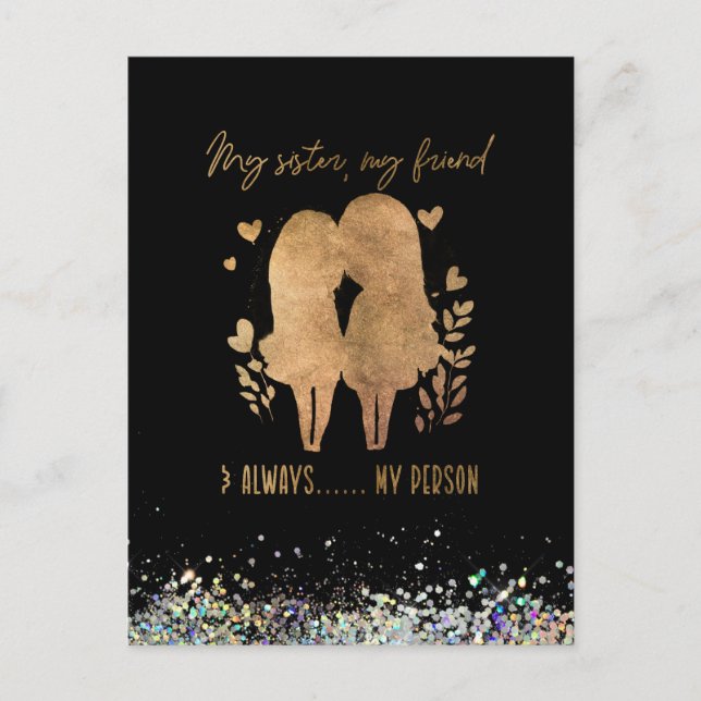 Cartão Postal Minha irmã (Frente)