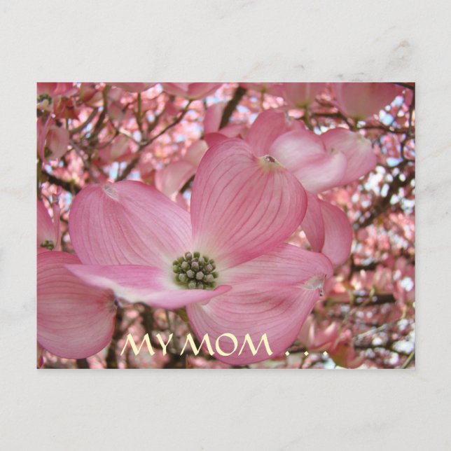 CARTÃO POSTAL Minha Mãe Mais Doce da Vida FLORES D (Frente)