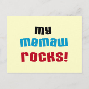 Cartão Postal Minha Memaw Rocks T-shirts e presentes