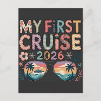 Cartão Postal Minha Primeira Viagem de Cruzeiro 2026, Presente d