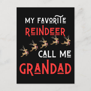 Cartão Postal Minha Reindeer Favorita Me Chame De Pai De Avô