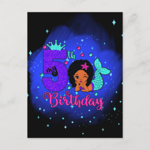 Cartão Postal Minha Sereia de 5º Aniversário