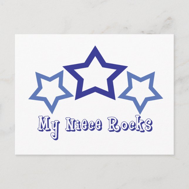 Cartão Postal Minha sobrinha Rocks (Frente)