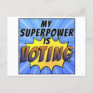 Cartão Postal Minha superpotência é votar