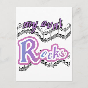 Cartão Postal Minha tia Rocks Camisetas e presentes