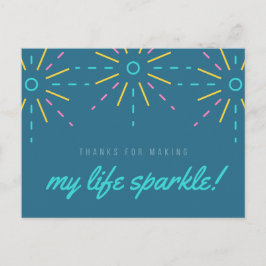 Cartão Postal Minha Vida Brilho Citação Inspiradora Aquarela Azu