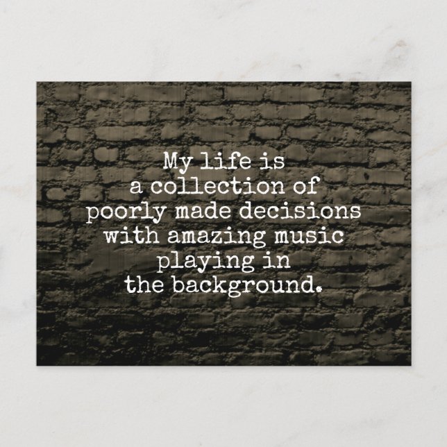 Cartão Postal Minha vida é uma coleção (Frente)