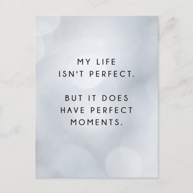 Cartão Postal Minha vida não é um cartão-postal inspiracional pe (Frente)