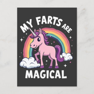 Cartão Postal Minhas Farinhas São Magicas, Engraçadas, Unicórnio