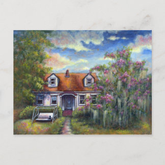 Cartão Postal Mini Art Cat Tree Moss Swing Southern Home Love