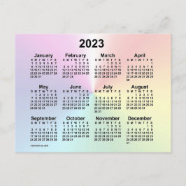 Cartão Postal Mini Calendário Arco-íris Nublado 2023 por Janz