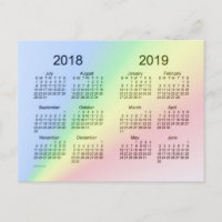Mini calendário do ano escolar 2018-2019 por Janz