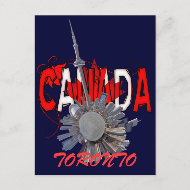 Cartão Postal mini planeta de toronto (Frente)