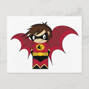 Cartão Postal Mini Winged Super Hero Girl