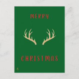 Cartão Postal Minimal Christmas Line Art Tree | KaliraArts