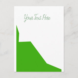 Cartão Postal Minimalismo branco verde