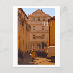 Cartão Postal Minimalismo da arquitetura do Grodno Belarus