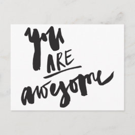 Cartão Postal Minimalist Awesome Quote