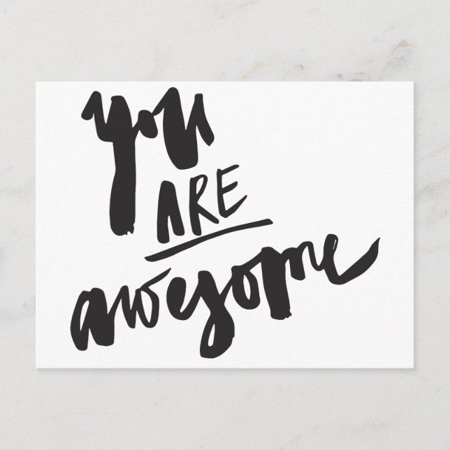 Cartão Postal Minimalist Awesome Quote (Frente)
