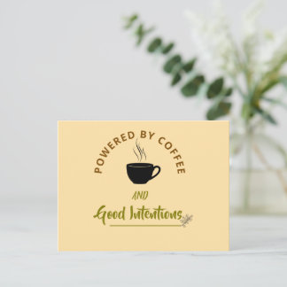 Cartão Postal Minimalist Coffee Quote Postcard | Funny Good Inte