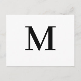 Cartão Postal Minimalist Modern Initial Letter Design