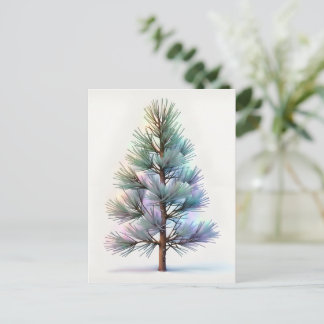 Cartão Postal Minimalist Snowy Pine