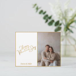 Cartão Postal Minimalist Valentine's Day Custom Photo & Text