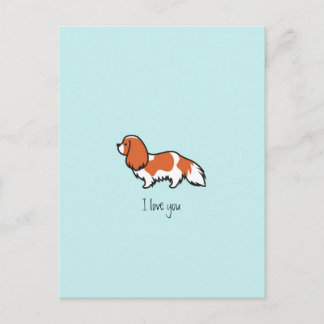 Cartão Postal Minimalista Blenheim Cavalier King Charles Spaniel