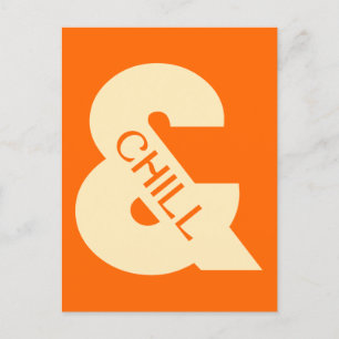 Cartão postal Minimalista de Chill Ampersand