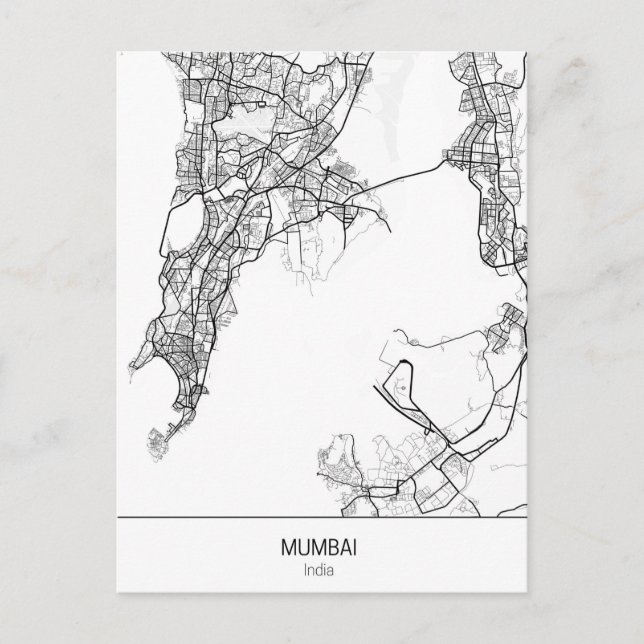Cartão Postal minimalista Mumbai Índia (Frente)