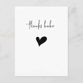 Cartão Postal Minimalista Obrigado Coração