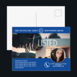 Cartão Postal Minimalista Para A Venda De Fotografias Listadas N<br><div class="desc">Placa de posto para placas listadas apenas de negócios do Realtor</div>
