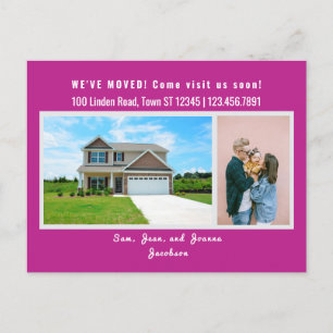 Cartão Postal Mínimo 2 Fotos que mudamos de anúncio