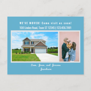 Cartão Postal Mínimo 2 Fotos que mudamos de anúncio