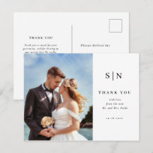 Mínimo e Chic | Foto Agradecimento de Casamento