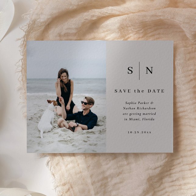Cartão Postal Mínimo e Chic | Foto: Casamento Salvar a Data (Criador carregado)