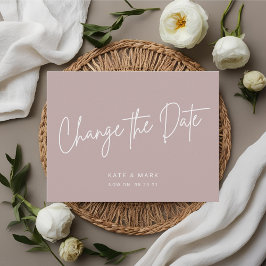 Cartão Postal Mínimo Moderno - Alterar o Anúncio de Data