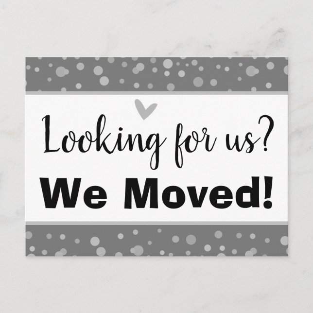 Cartão Postal Mínimo que movemos personalizado (Frente)