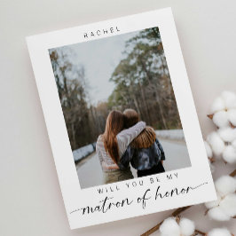 Cartão Postal Mínimo Você será minha Matriz de Honra Foto Chic