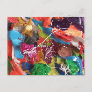 Cartão Postal Minimontagem de tintas coloridas