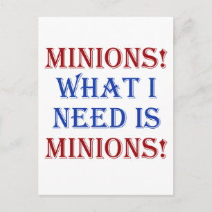 Cartão Postal Minions! O que eu preciso são minions!