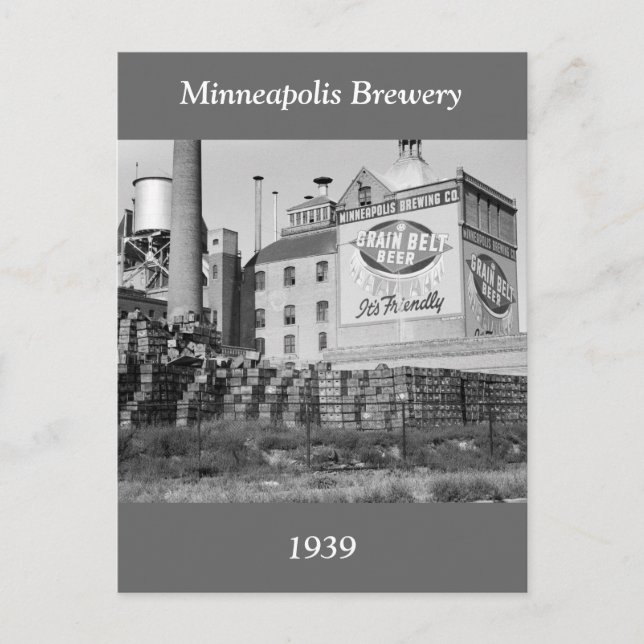 Cartão Postal Minneapolis Brewery, anos 30 (Frente)