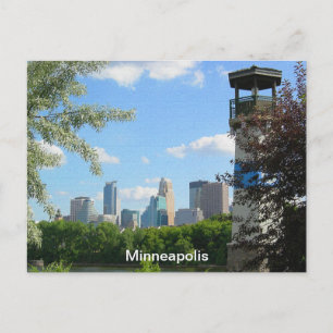 Cartão Postal Minneapolis e Farol da Ilha de Boom