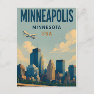 Cartão Postal Minneapolis Minnesota EUA Lagos Cidade do Rio Viag