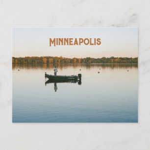 Cartão Postal Minneapolis Minnesota Lake Harriet Sunset Photo