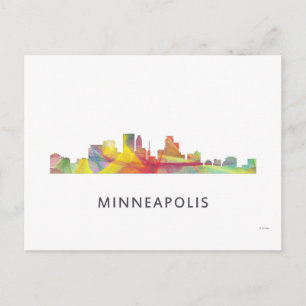 CARTÃO POSTAL MINNEAPOLIS, MINNESOTA PAISAGEM URBANA WB1 -