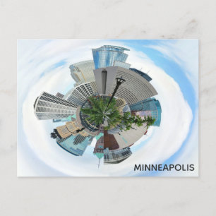 Cartão Postal Minneapolis Minnesota Single City Skyline Viagem