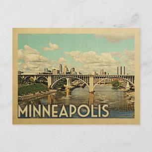 Cartão Postal Minneapolis Postcard Viagens vintage Minnesota